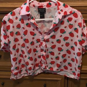 Midnight Hour strawberry crop top